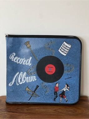 Vintage MCM 12" Vinyl Record Carrying Case